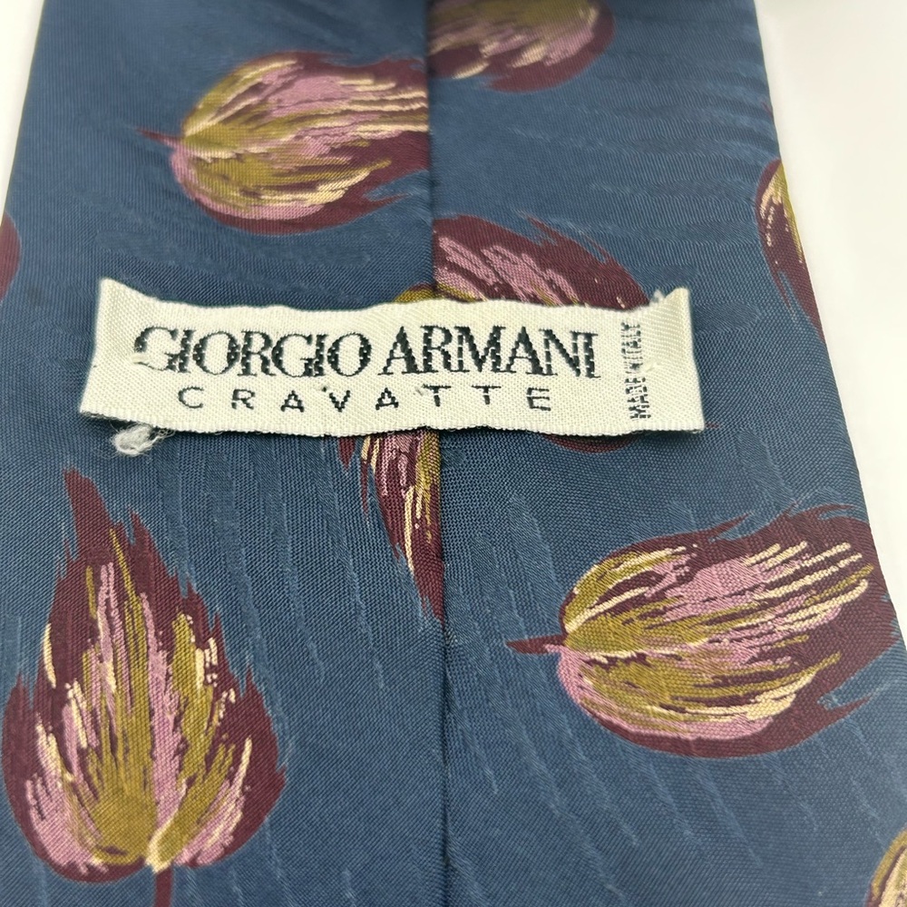 Giorgio Armani Blue Floral Tie